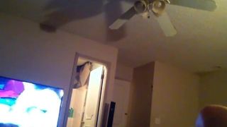 My Pregnant GF masturbating with an english cucumber.