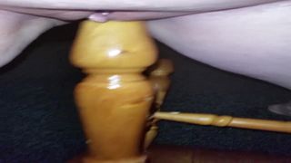 My Slut, doing as told, fucking a chair.