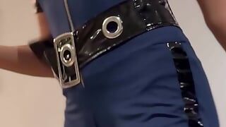 Skinny Blonde Latina Shiva Zumi Plays Good Cop Bad Cop With Her Pussy