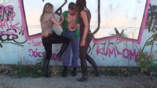 slave joschi get hard kneeing by cruel doms