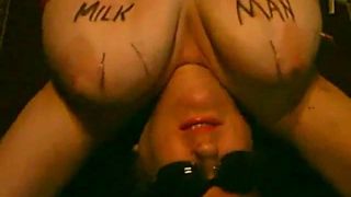 Tit Spanking upside down