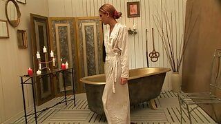 Under the lash   he spank her in bath after fucking