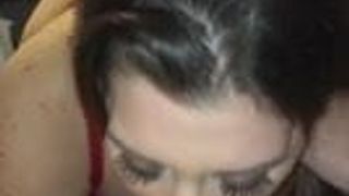 Watching porn as british sluts sucks cock