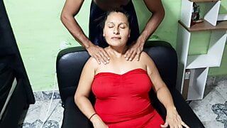 A delicious massage and a tit licking for my mother-in-law