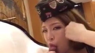 Asian girl non-stop suck for his cum