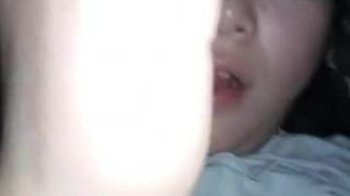 asian slut fucked and cummed on.