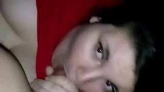 BBW loves to deepthroat my big dick and I cum in her throat