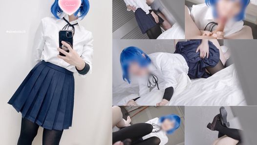 Bocchi The Rock Ryo Yamada cosplay sex creampie video.