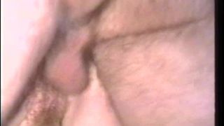 Brunette with hairy box takes a thick cock up her tight asshole