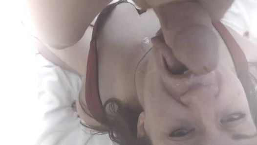 Cheating Wife blows husbands friend and sends me the video