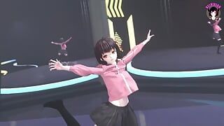 Cute Teen Dancing In Skirt And Stockings + Gradual Undressing (3D HENTAI)