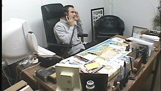 Hot black babe mounts white dude’s cock, then sucks him – long and wet