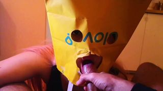 Most funny Deepthroat ever – Halloween costume as Glovo