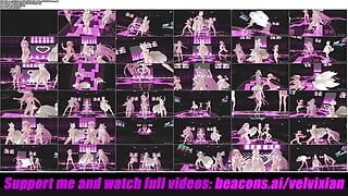 Sexy Cat Girls Dancing Full Nude (3D HENTAI)