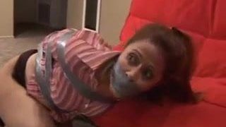 tightly taped up and carried away