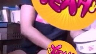 wfe applying parapine wax on legd & hands before bath