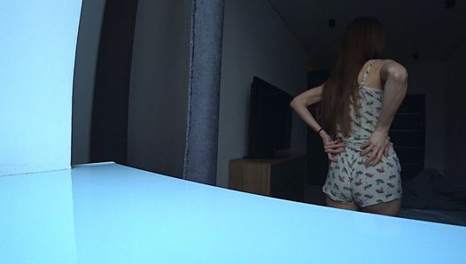 Wife Cheating. My Husband Went To Work And I’m Fucking My Neighbor On Our Bed.Real