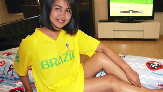 World Cup jersey Thai teen amateur homemade blowjob and cowgirl fucking