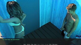 3d Game – A Wife And StepMother – Hot Scene #4 – Mowing the Lawn AWAM