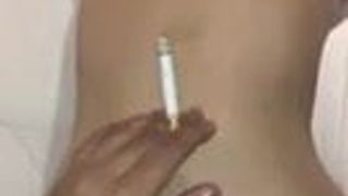 China – Guy is having a smoke while fucking a slut