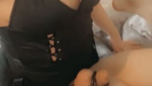 Cock whore husband gets pegged in his sissy hole