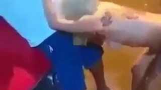 Dogging Brazilian Slut Sucking Strangers’ Cocks