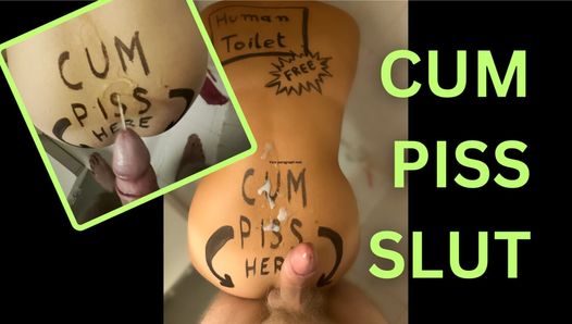 Free Human Toilet 🚻 Piss and Cum on this 18 year old Latina Slut