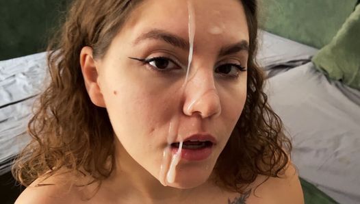 Fucking My Neighbor While My Wife Is Away – Big Cumshot on Her Face