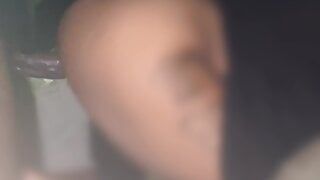 German babe makes her pussy eat my cock. my dick slids in and out before I pound it from the back.