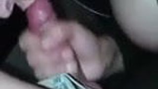 Hot girl wanking of some guy making noises