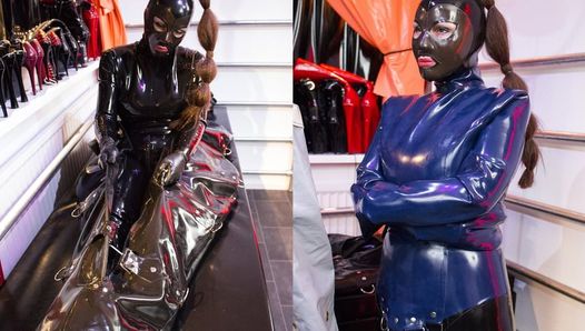RubberGirl in heavy rubber bondage