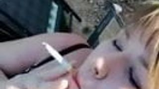 Smoking Dildo Blowjob