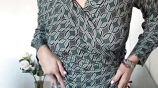 Stella Cardo Dances a Striptease and Then Spreads Her Legs and Puts Her Fingers in Her Pussy