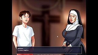 Summertime saga – Johannes played with Eve’s pussy and she gave him a handjob