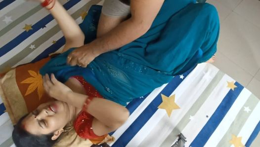 The neighbor comes home and fucks the young and fair Bhabhi very hard