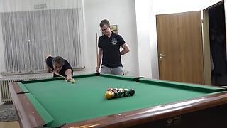 Threesome sex with a sensual cougar with tattooed skin and