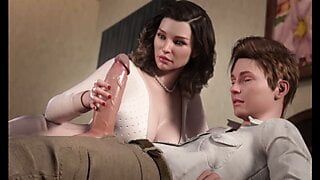 TREASURE OF NADIA – MILF sucks and rubs big cock