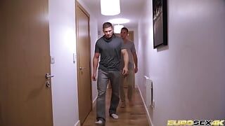 Big-Tittied Skinny Cougar Comforts Her BFs Mate