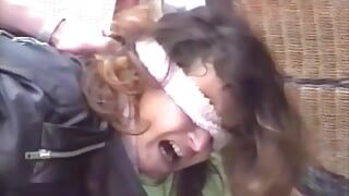 Blindfolded French chick gets fucked hard by a wild dude