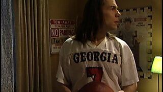 Blond cheerleader gets fucked hard by basketball player’s cock