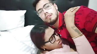 Brunette teen brunette with big saggy tits United States is fucked by her stepbrother with a big thick cock