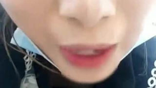 Chinese girl suck and fuck in garden