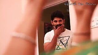 Hot saree navel enjoy boobs