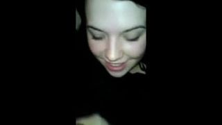 Late-night blowjob and facial for a real cutie