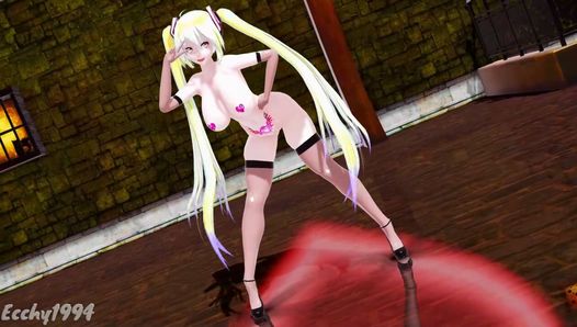 MMD R-18 Bass Knight THICC Miku Nude Version – Ecchy1994 – Blonde Hair Color Edit Smixix