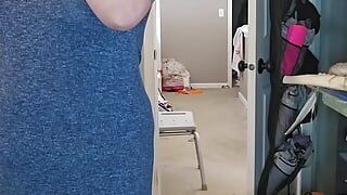 Mommy finds dirty cum filled panties and plays with them til she cums in them too