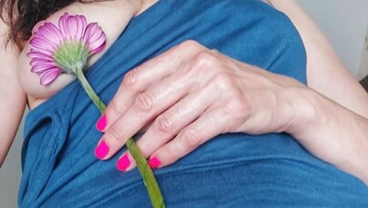 My flower fits perfectly into my flower,  panties, hairy pussy , naughty milf