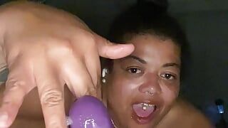 Playing in my back yard after dark