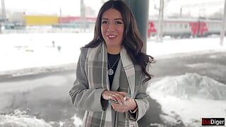 Public agent – Offered a girl from the station to undergo a casting right on a public train