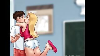 Summertime Saga – Roxxy Gives Tits Blowjob – Big Natural Tits Blowjob – Animated Porn game